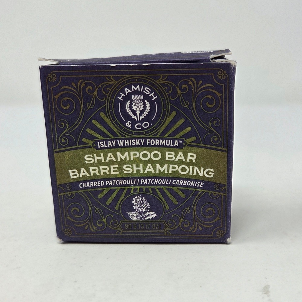 Hamish & Co Islay Whisky Formula Shampoo Bar Charred Patchouli 90g 3.17oz Mens